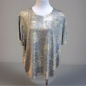 Dressy XXL Disco Metallic Shirt Top